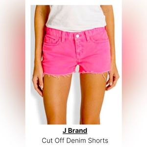 J Brand hot pink cut off shorts. Size 24. Excellent condition.